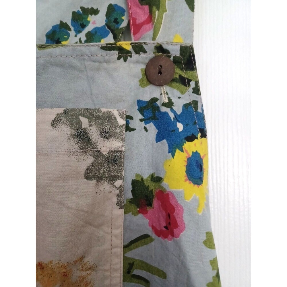 NWT Rahab's Rope Kantha Wide Leg Pants Botanical Motif Patchwork Printed Overall - Picture 9 of 15